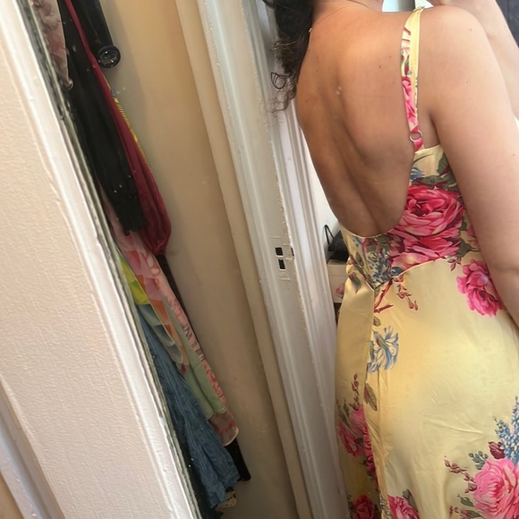 RARE VINTAGE BETSEY JOHNSON RHINESTONE SILK FLORAL MIDI MAXI SLIP DRESS XS S 2 4 - Picture 11 of 11